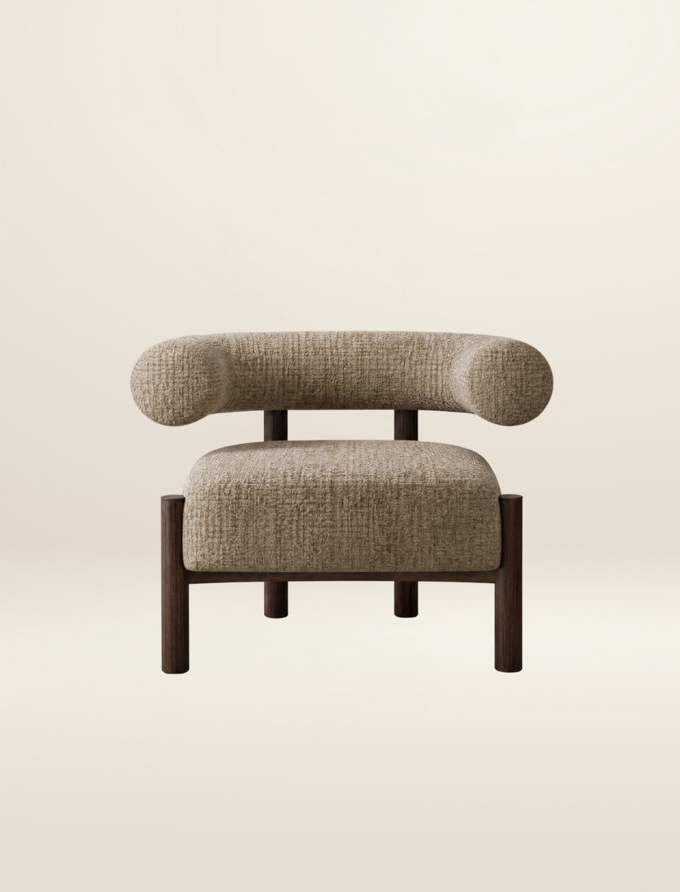 The CASEY occasional chair in tobacco