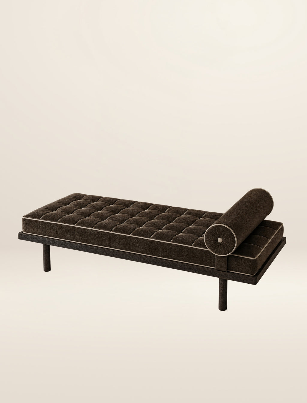 The VERONA day bed in chocolate and dark timber