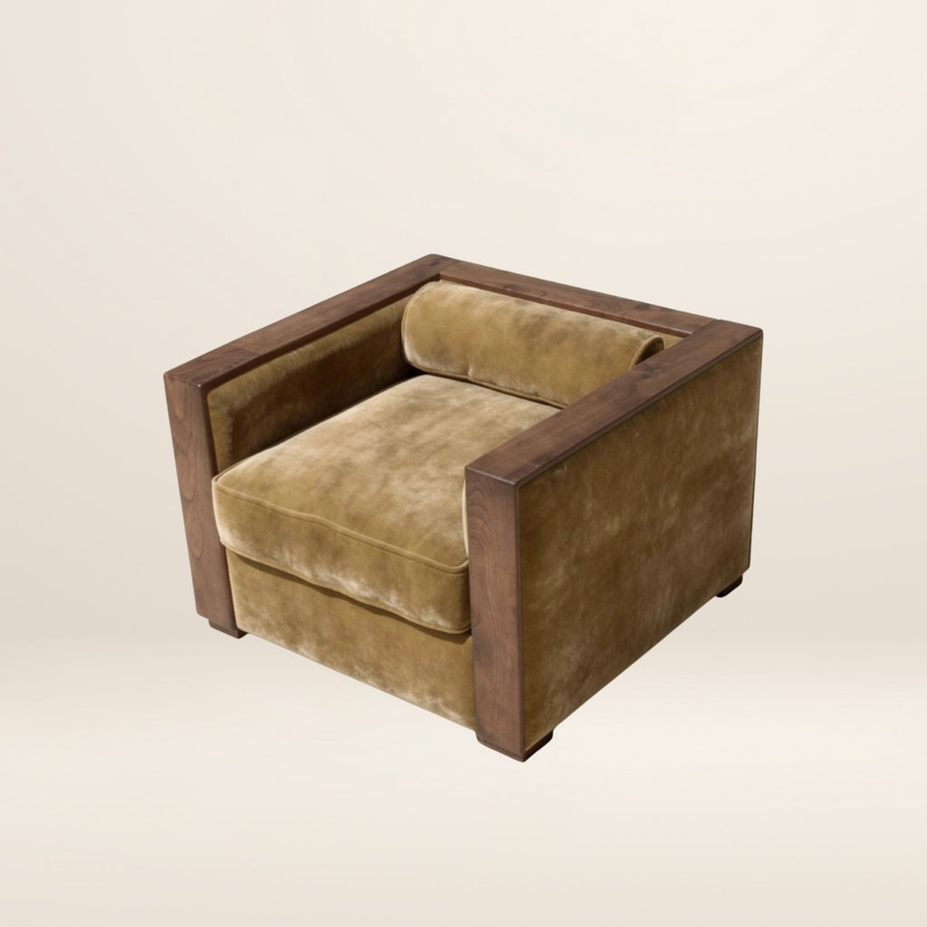 The BRUTALIST occasional chair in tobacco