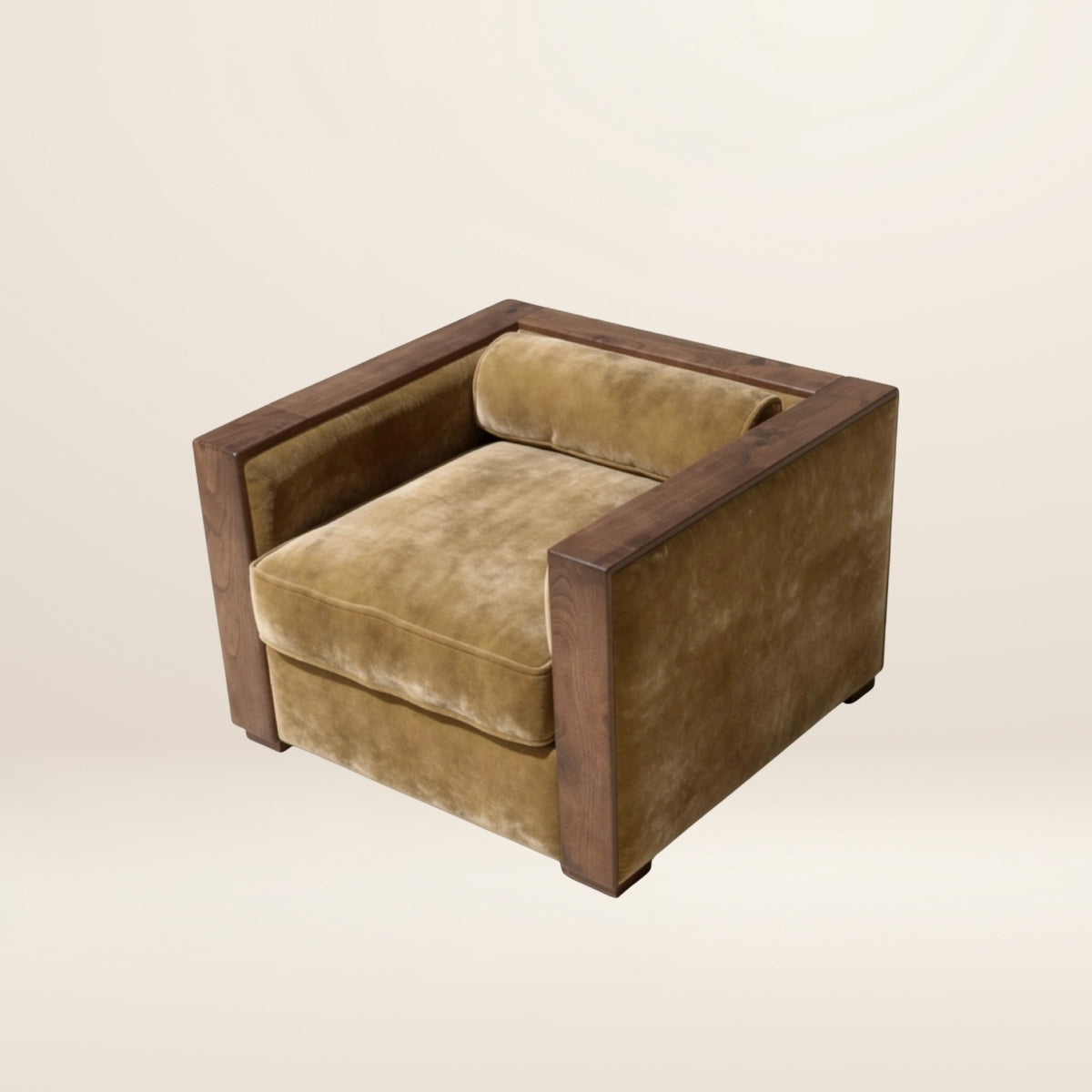 The BRUTALIST occasional chair in tobacco