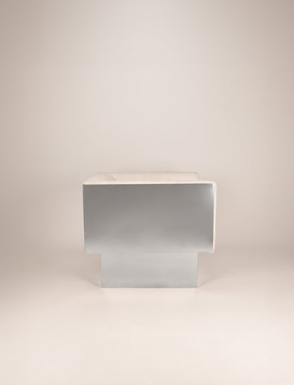 The CLIFTON IN BALANCE armchair in stainless steel