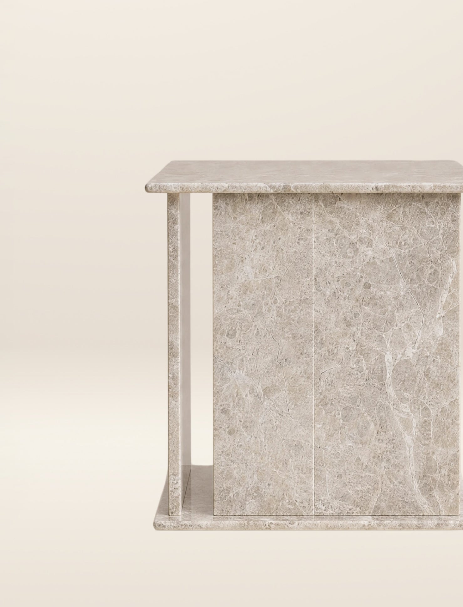 The TONY side table in light emperador