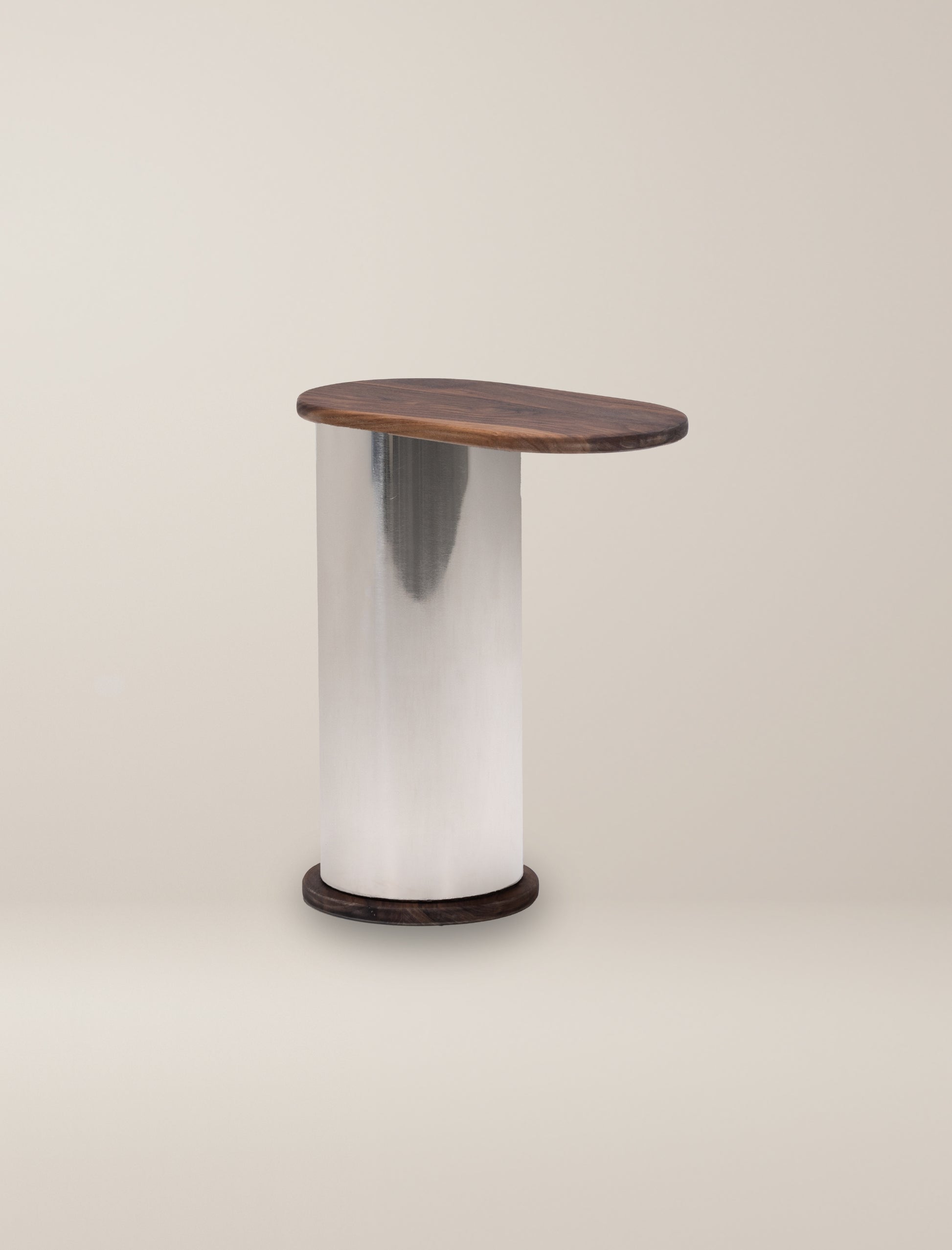The SOMETHING ON THE SIDE side table in solid walnut