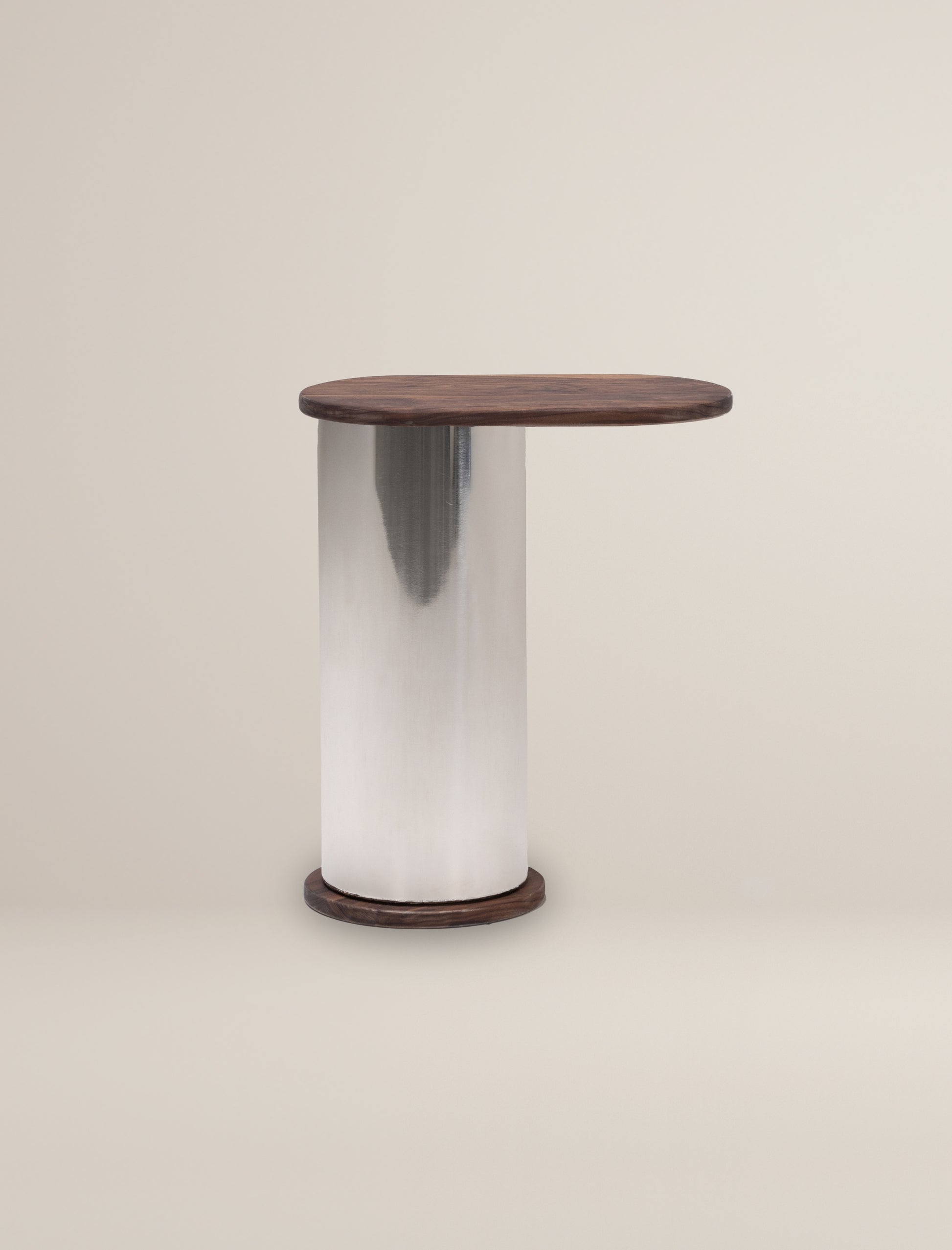 The SOMETHING ON THE SIDE side table in solid walnut