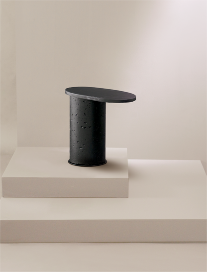 The SOMETHING ON THE SIDE side table in black