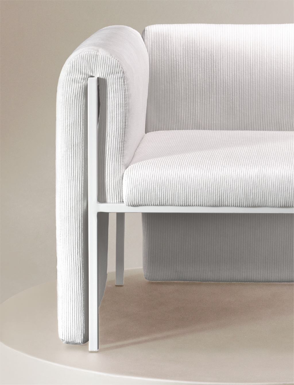 The THERAPIST occasional chair in white