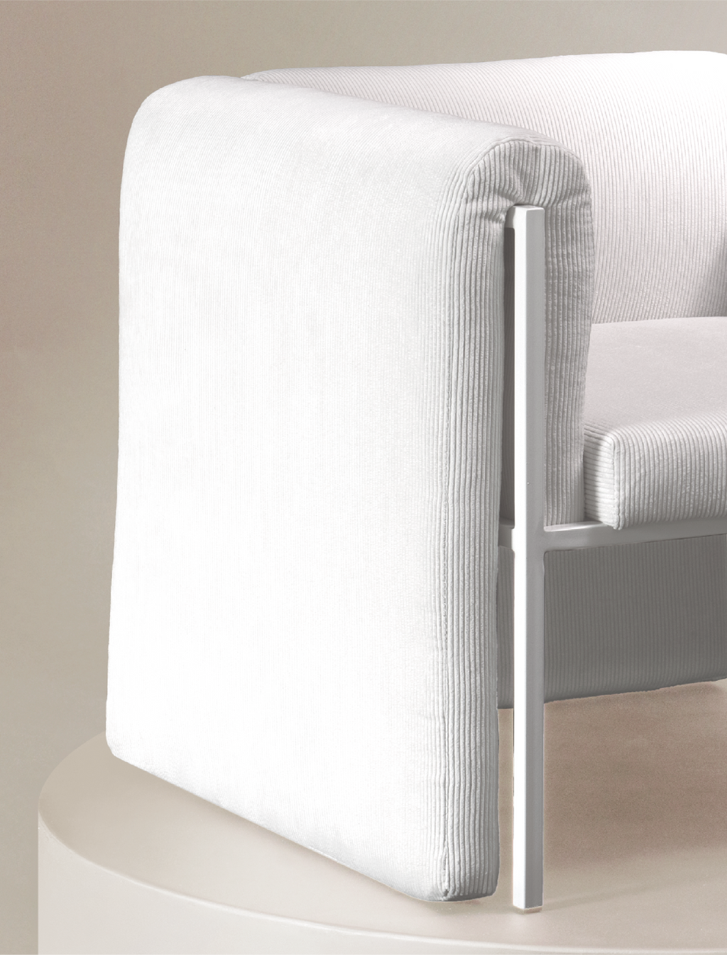 The THERAPIST occasional chair in white