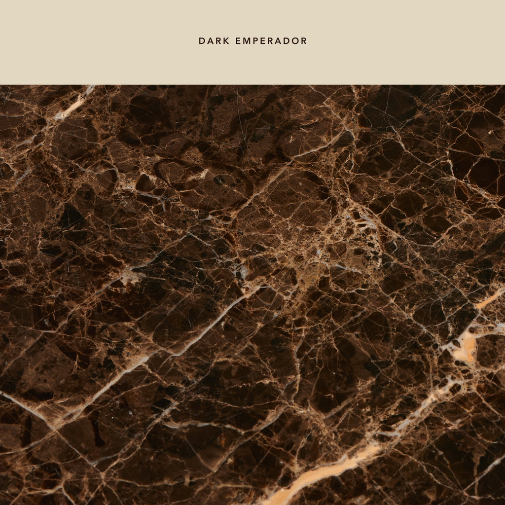 The SOMETHING ON THE SIDE side table in dark emperador