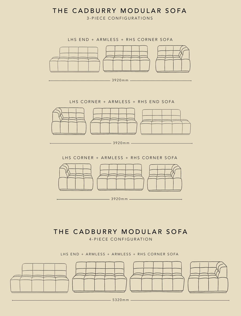 The CADBURRY modular sofa
